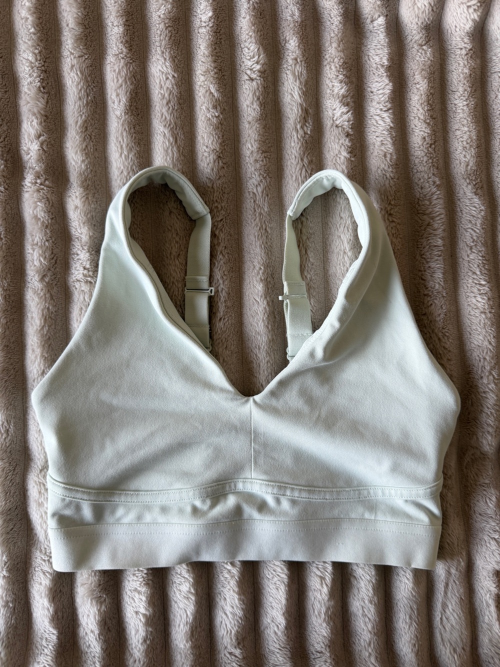 Light Green Sports Bra with Adjustable Straps